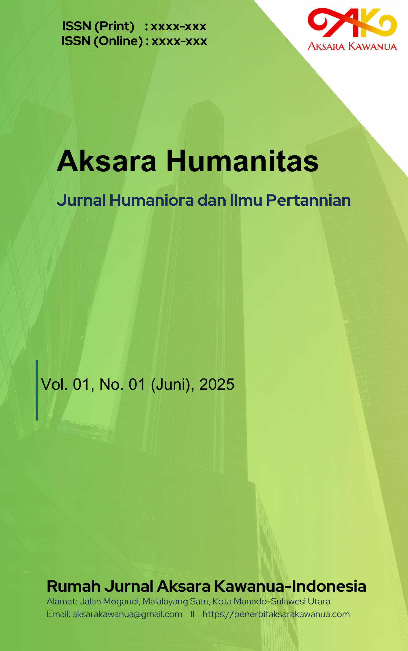 					View Vol. 1 No. 01 (2025): Aksara Humanitas: Jurnal Humaniora dan Ilmu Pertanian
				